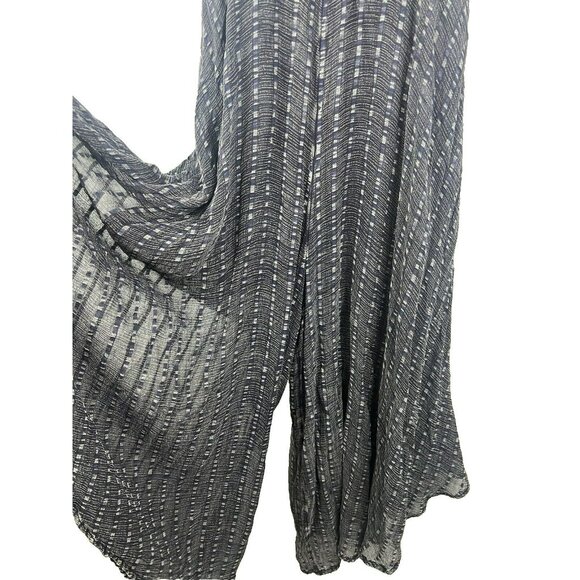 HD In Paris Anthropologie Harbor Texture Jumpsuit 2 Romper Dress Strappy Wide - Picture 3 of 10